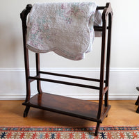Victorian Inlaid Rosewood Towel Rail Clothes Horse Antique Stand