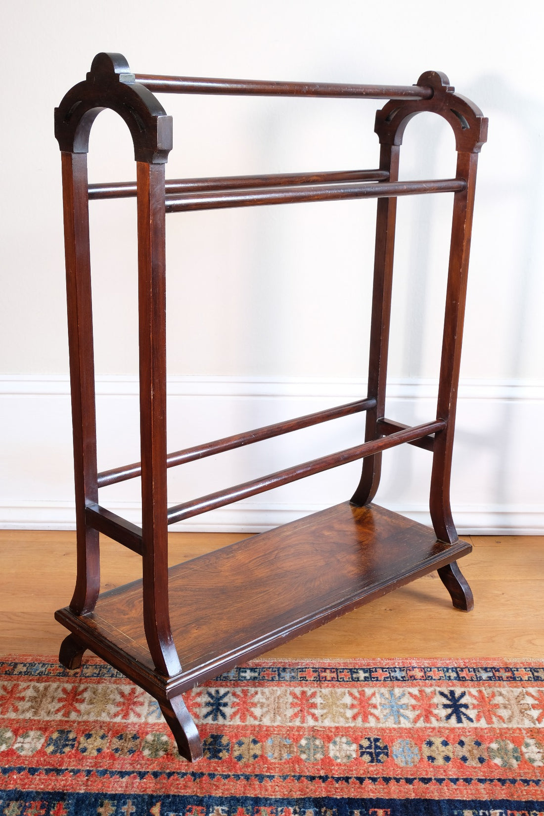 Victorian Inlaid Rosewood Towel Rail Clothes Horse Antique Stand