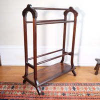 Victorian Inlaid Rosewood Towel Rail Clothes Horse Antique Stand