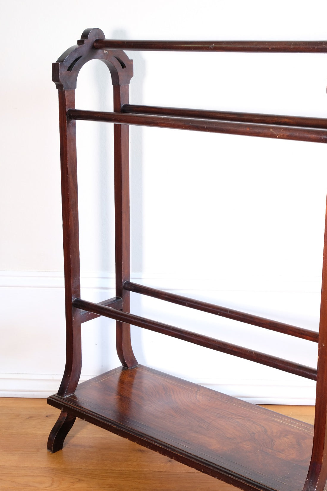 Victorian Inlaid Rosewood Towel Rail Clothes Horse Antique Stand