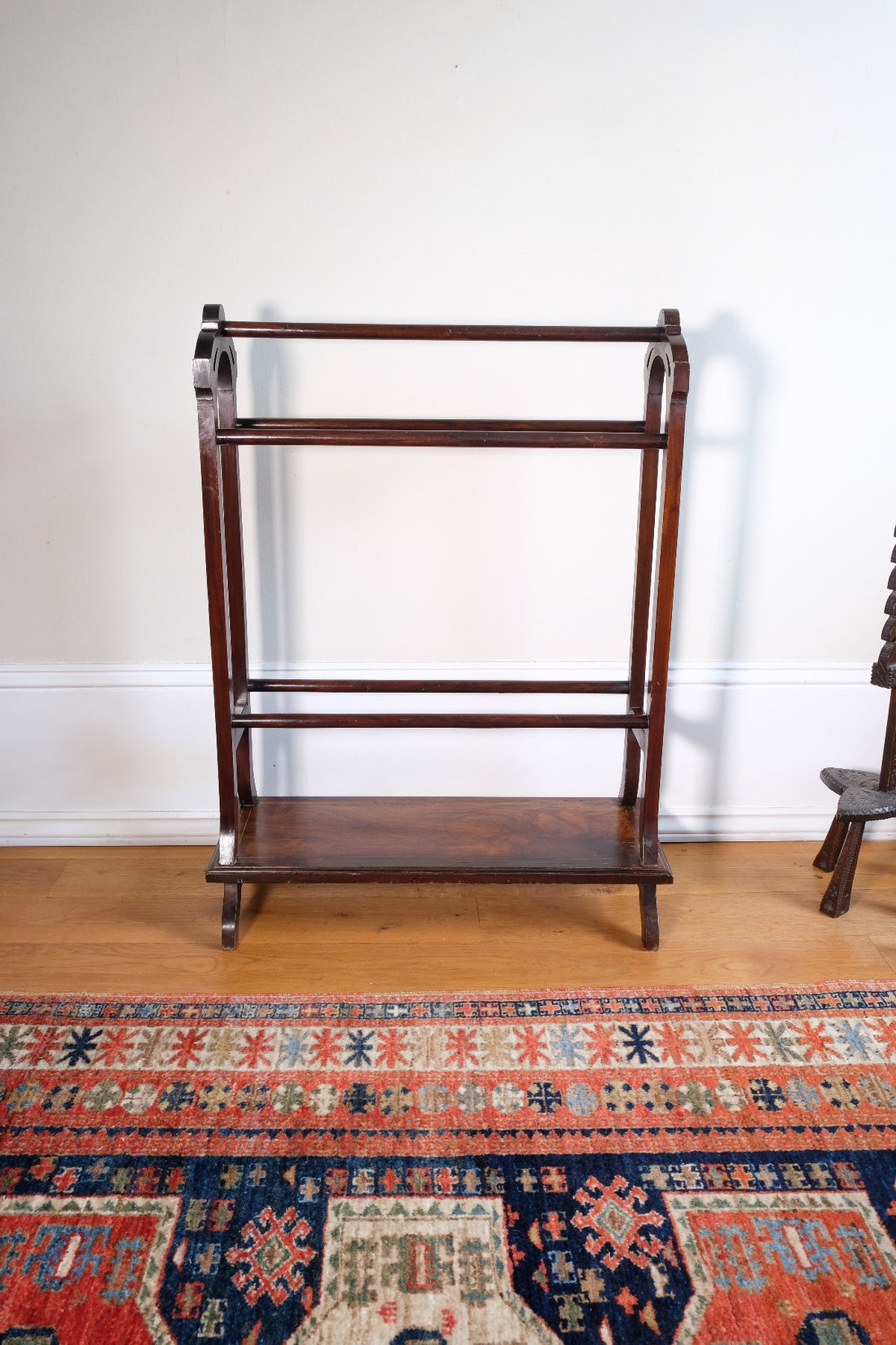 Victorian Inlaid Rosewood Towel Rail Clothes Horse Antique Stand