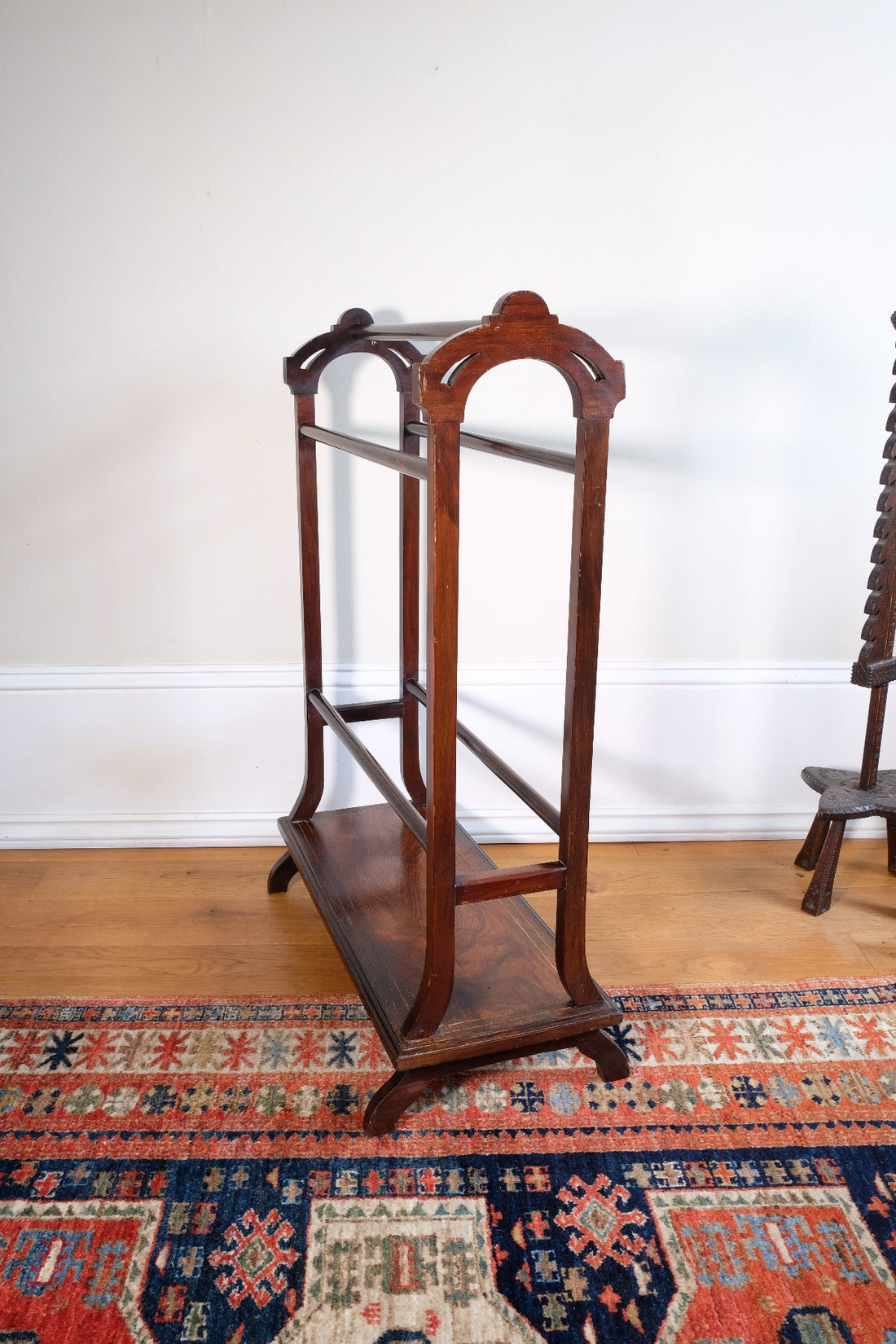 Victorian Inlaid Rosewood Towel Rail Clothes Horse Antique Stand