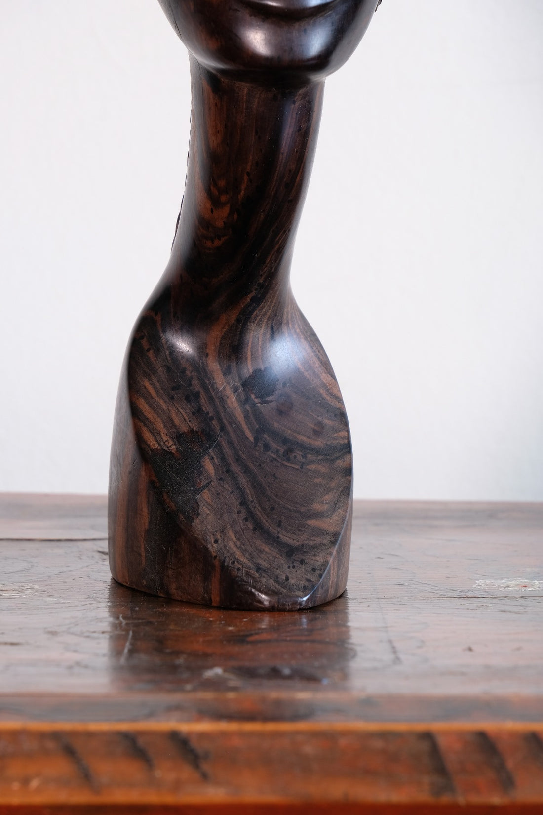 Carved Ebony Female Bust Sculpture Roland Ogiamien 1980 African Art