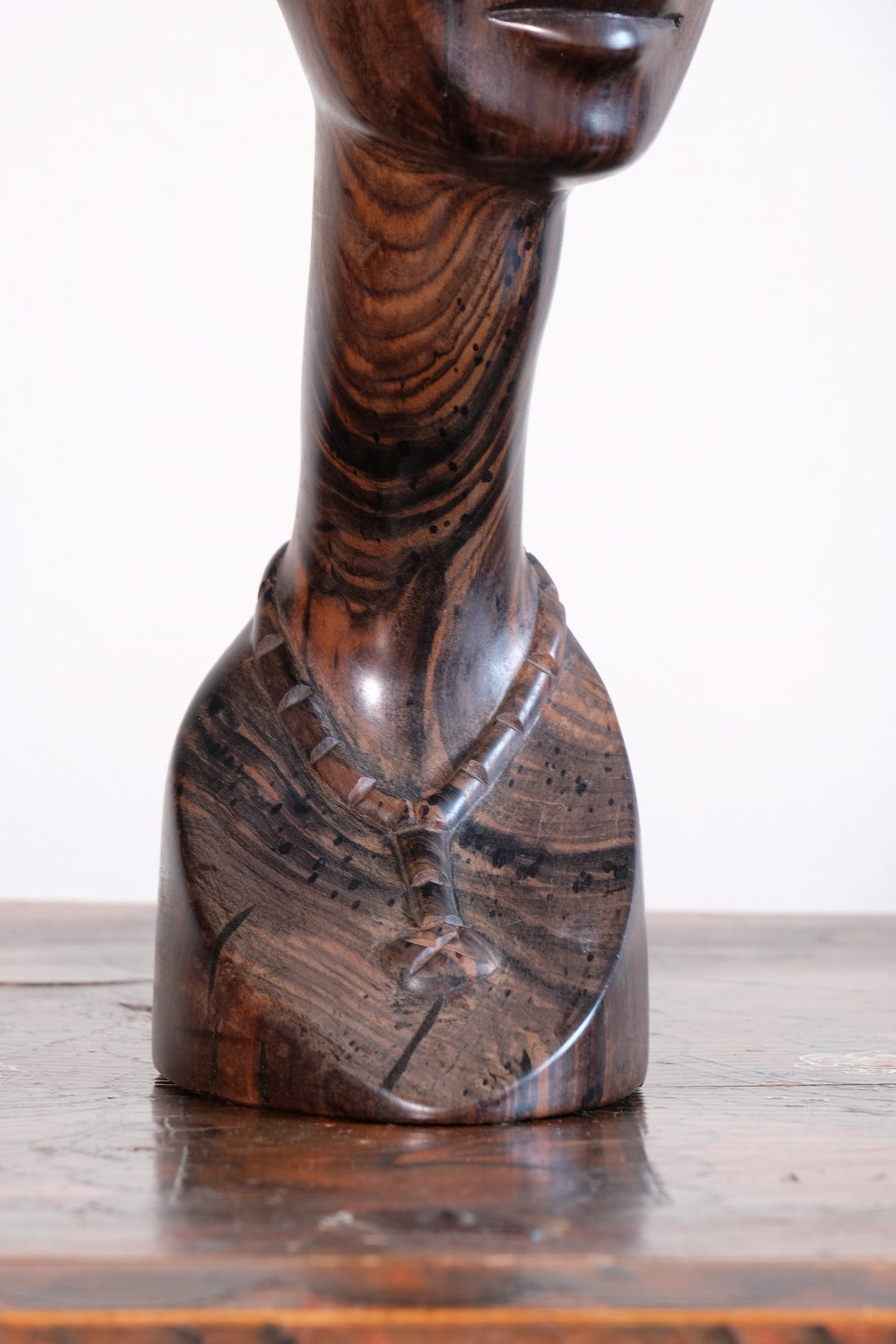 Carved Ebony Male Bust Sculpture Roland Ogiamien 1980 African Art