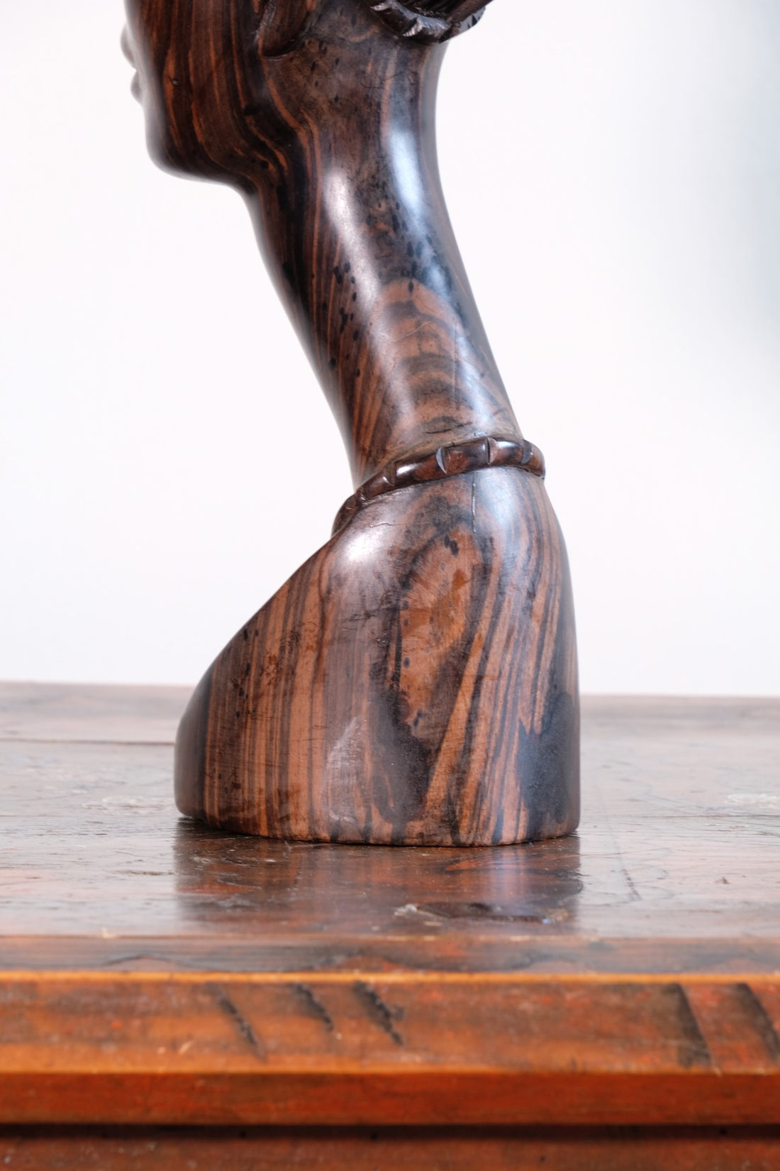 Carved Ebony Male Bust Sculpture Roland Ogiamien 1980 African Art