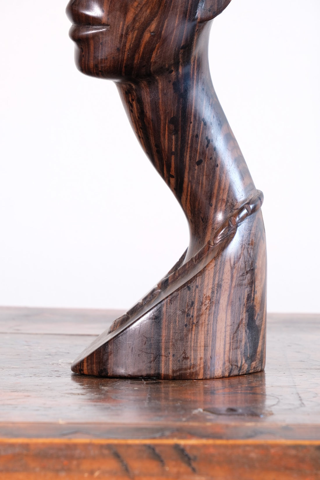 Carved Ebony Male Bust Sculpture Roland Ogiamien 1980 African Art