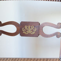 Pair Regency Armchairs Brass Inlay Cane Seats circa 1810