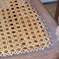 Pair Regency Armchairs Brass Inlay Cane Seats circa 1810