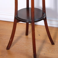 Antique Mahogany Torchère or Plant Stand with Pierced Gallery