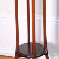 Antique Mahogany Torchère or Plant Stand with Pierced Gallery