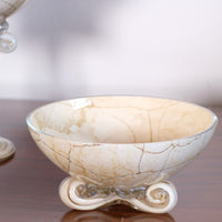 Set of Three Venetian‑Style Tazza Stemmed Glasses