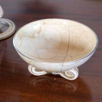 Set of Three Venetian‑Style Tazza Stemmed Glasses
