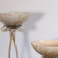 Set of Three Venetian‑Style Tazza Stemmed Glasses