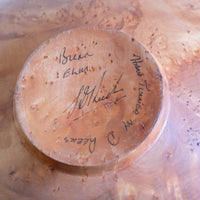 signed burr elm bowl D Reeks inscription