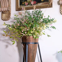 Large Victorian Copper Conical Planter on Cast Iron Stand