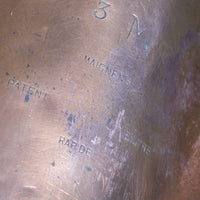 Antique copper planter with original Maignens Patent stamp