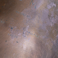 Antique copper planter with original Maignens Patent stamp