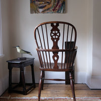 19th Century Windsor Wheelback Armchair in Ash & Elm