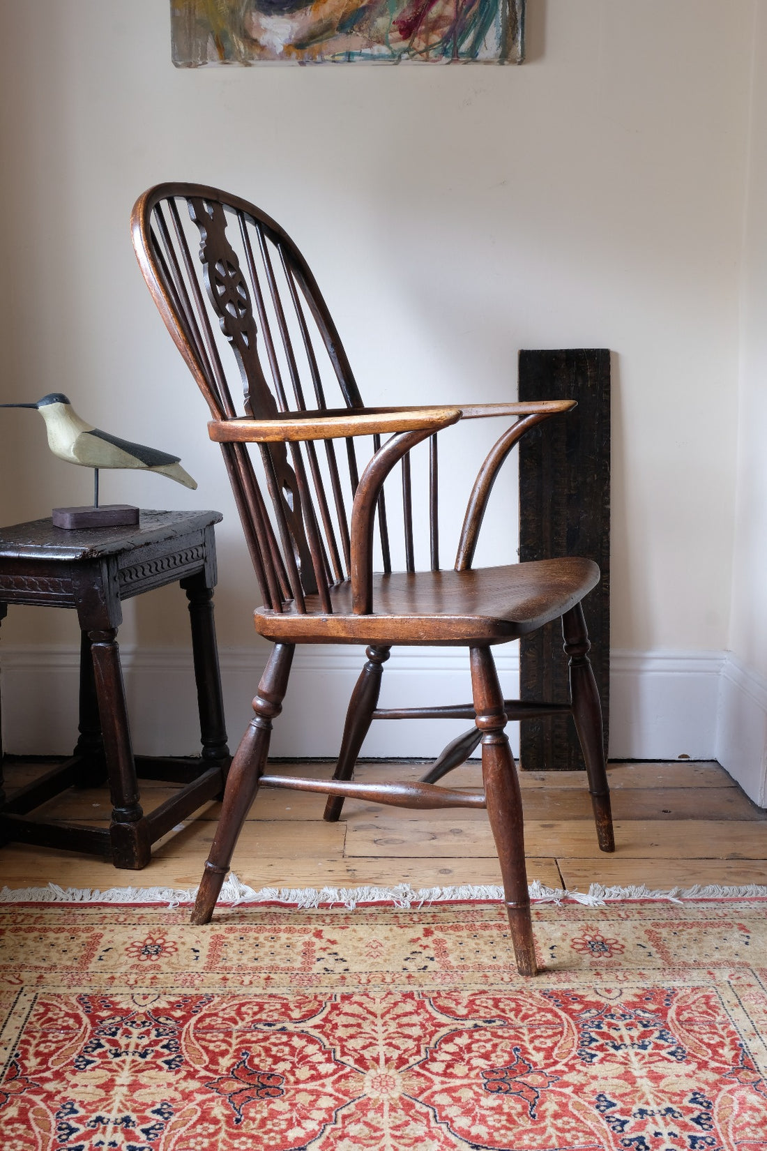19th Century Windsor Wheelback Armchair in Ash & Elm