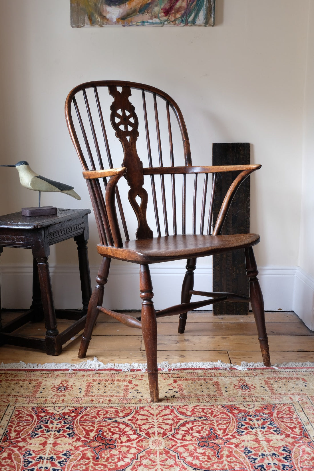 19th Century Windsor Wheelback Armchair in Ash & Elm
