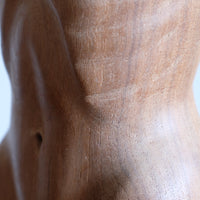 Hand Carved Wooden Female Torso Sculpture | Modernist Art