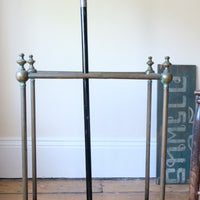 ebonised walking stick with hallmarked silver top and engraved plaque
