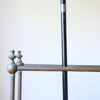 ebonised walking stick with hallmarked silver top and engraved plaque