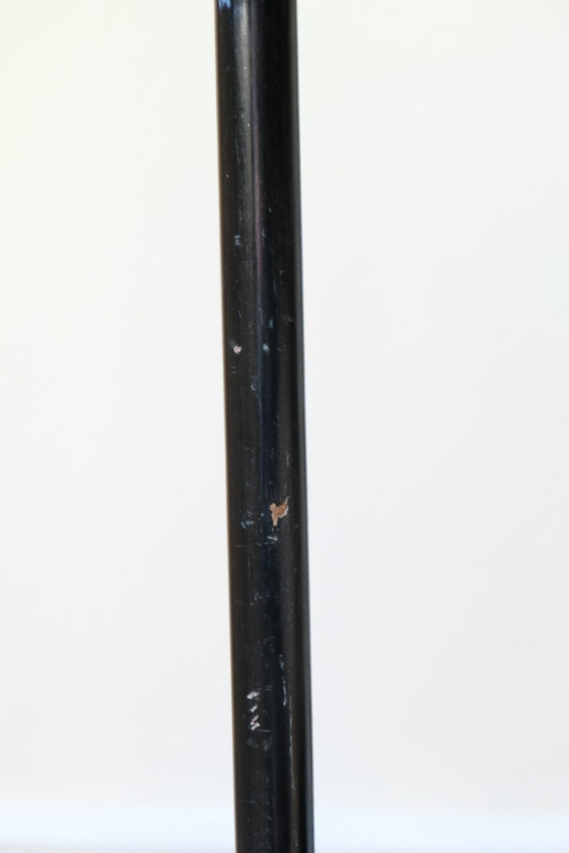 ebonised walking stick with hallmarked silver top and engraved plaque