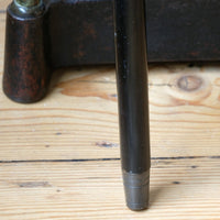ebonised walking stick with hallmarked silver top and engraved plaque