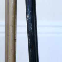 ebonised walking stick with hallmarked silver top and engraved plaque