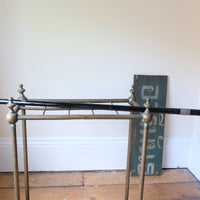 ebonised walking stick with hallmarked silver top and engraved plaque