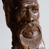 Makonde Root Wood Bust – Tribal Elder Portrait Sculpture