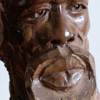 Makonde Root Wood Bust – Tribal Elder Portrait Sculpture