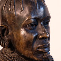 decorative african bust with expressive detail