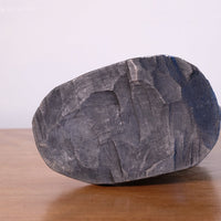 Mid century modernist carved wooden kneeling female nude sculpture with ebonised finish