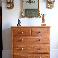 Victorian Scottish Satin Birch Chest Of Drawers With Plinth Drawer (c.1870–1890)