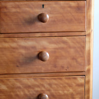 Victorian Scottish Satin Birch Chest Of Drawers With Plinth Drawer (c.1870–1890)