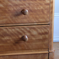 Victorian Scottish Satin Birch Chest Of Drawers With Plinth Drawer (c.1870–1890)