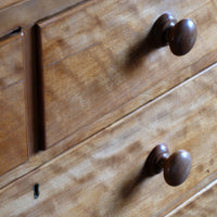 Victorian Scottish Satin Birch Chest Of Drawers With Plinth Drawer