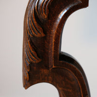 serpentine mahogany console table with marble top