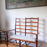 antique english country hallway bench