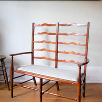 Side View of the 19th century English vernacular furniture bench
