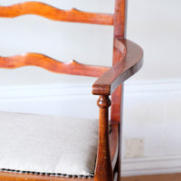 serpentine armrests - 19th century english vernacular furniture bench