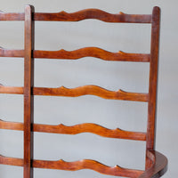 two seater beech ladder back bench