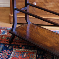 rosewood inlay base on the Victorian Inlaid Rosewood Towel Rail Clothes Horse Antique Stand