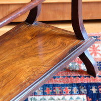 up close - rosewood inlay base on the Victorian Inlaid Rosewood Towel Rail Clothes Horse Antique Stand