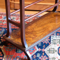splayed feet - rosewood inlay base on the Victorian Inlaid Rosewood Towel Rail Clothes Horse Antique Stand