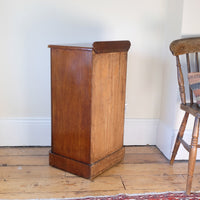back view - 19th Century Mahogany Bedside Cupboard with Single Door & Curved Corners