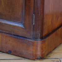 skirting view - 19th Century Mahogany Bedside Cupboard with Single Door & Curved Corners