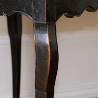 18th century ebonised oak side table with single drawer